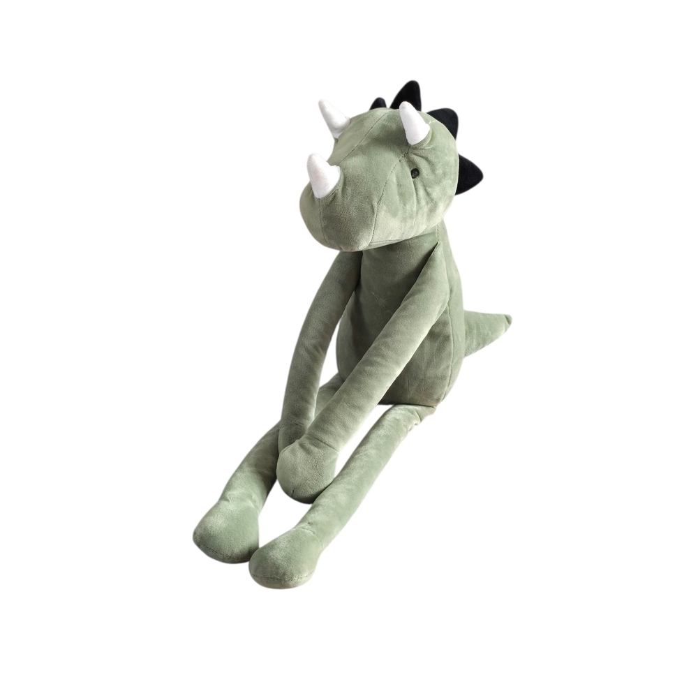 Pillowfort Green 22" Triceratops Dinosaur Buddy Plush with Black Spikes
